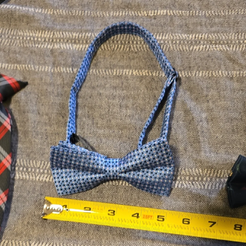 Kids Bow Tie Set - Blue, Black & Gray